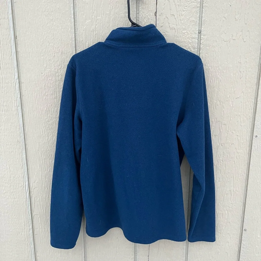 LL Bean‎ North Ridge Fleece 1/4 Zip Pullover Blue Slightly Fitted Mens M